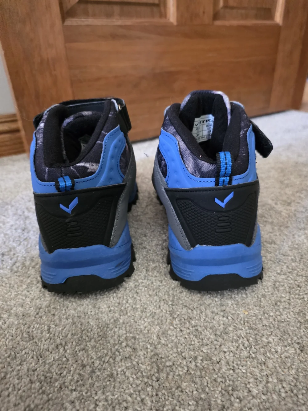 Kids Blue and Gray Outdoor Adventure Boots